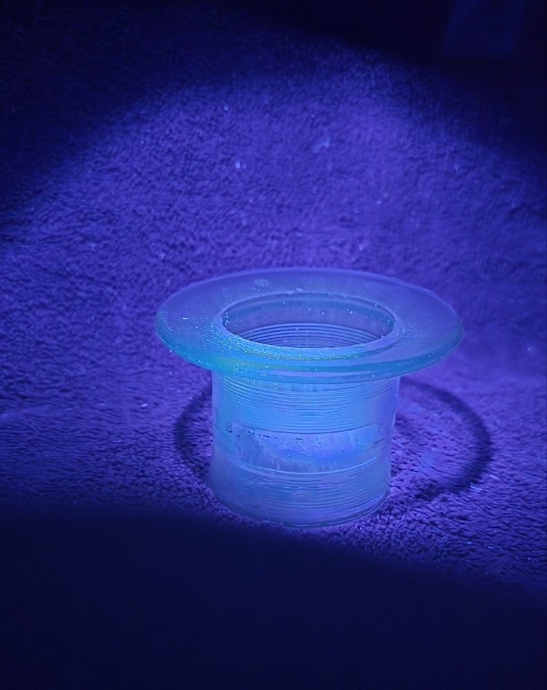 Blue Glass Tooth Pick Holder